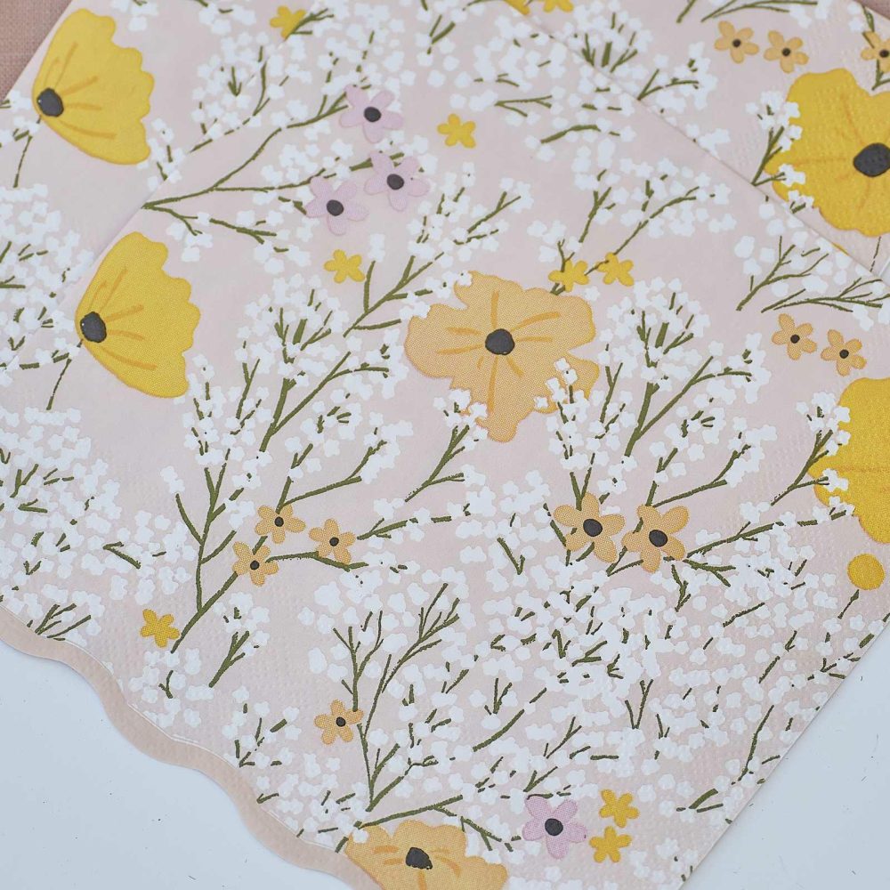 Paper Napkins |   Pink Floral Napkins Paper Napkins Paper Napkins