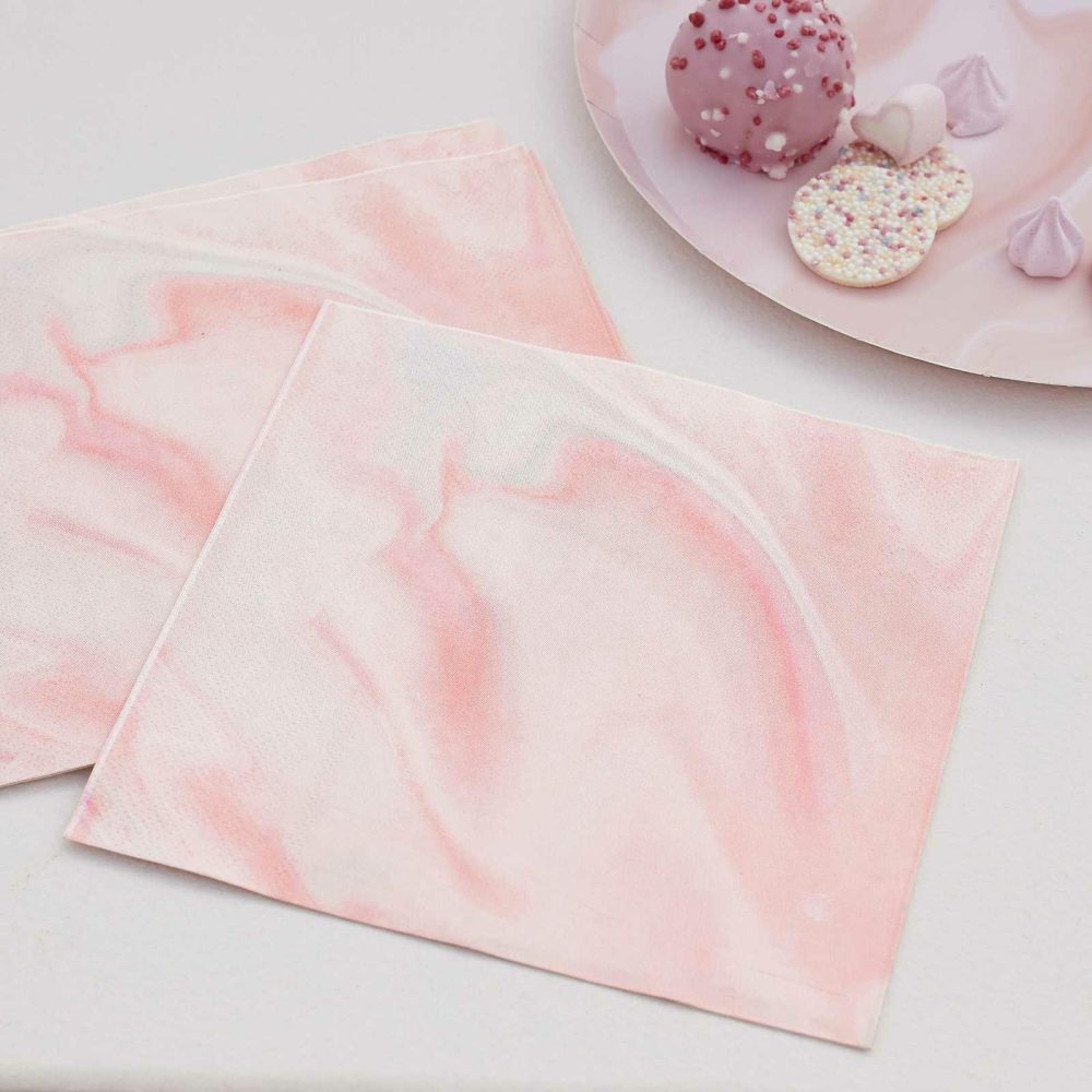 Paper Napkins |   Pink Marble Print Paper Napkins Paper Napkins Paper Napkins