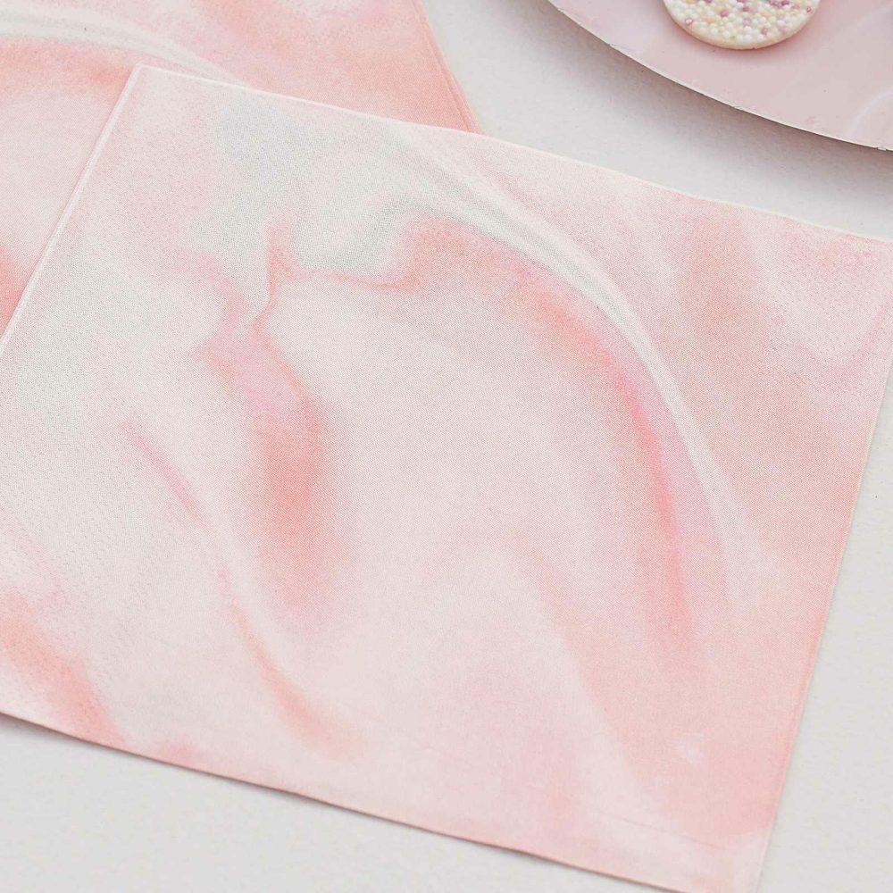 Paper Napkins |   Pink Marble Print Paper Napkins Paper Napkins Paper Napkins