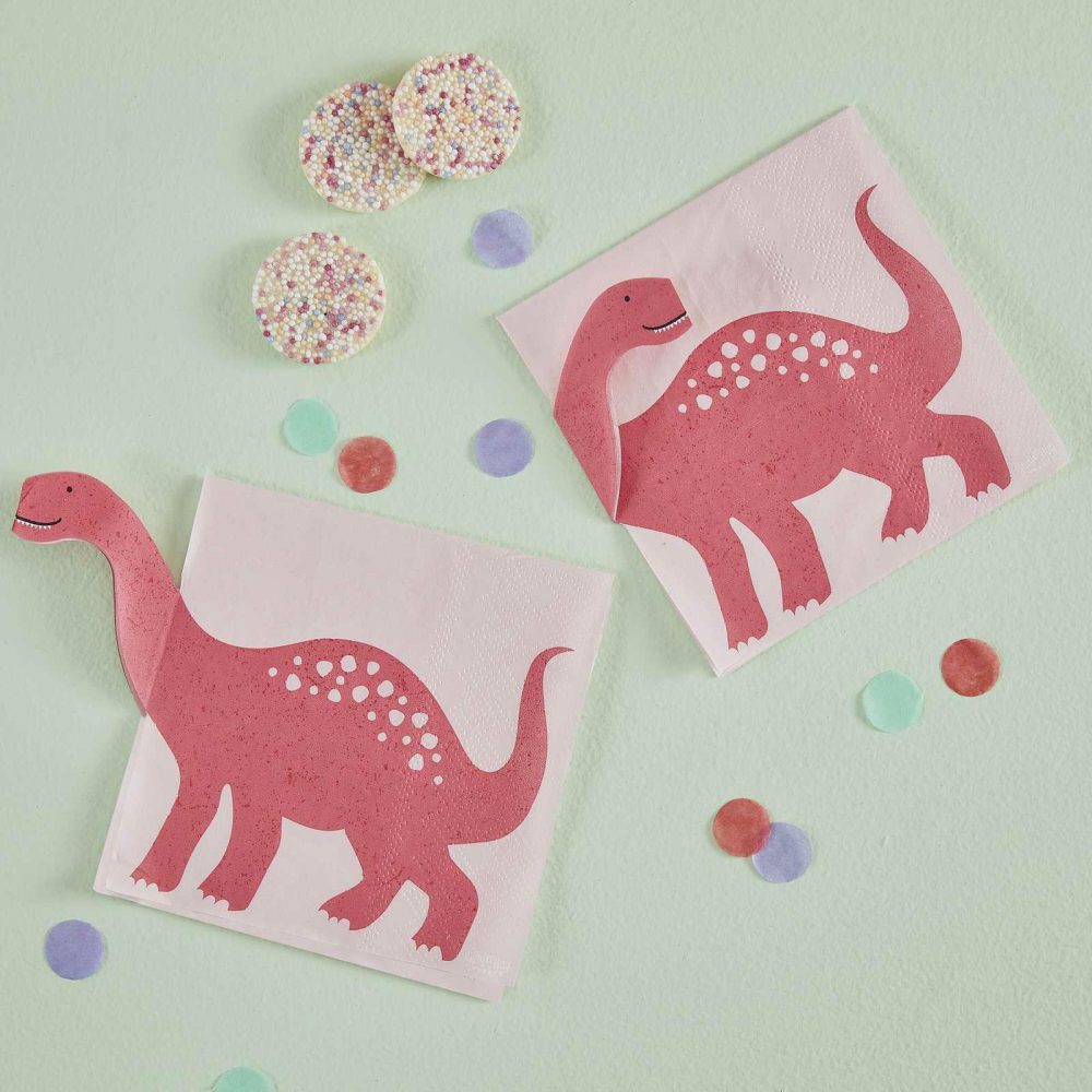 Paper Napkins |   Pink Pop Out Dinosaur Paper Napkin Paper Napkins Paper Napkins