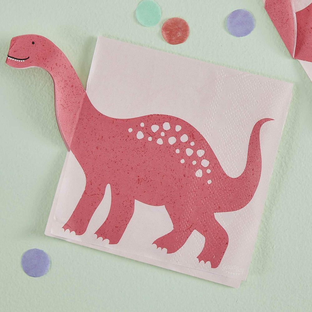 Paper Napkins |   Pink Pop Out Dinosaur Paper Napkin Paper Napkins Paper Napkins