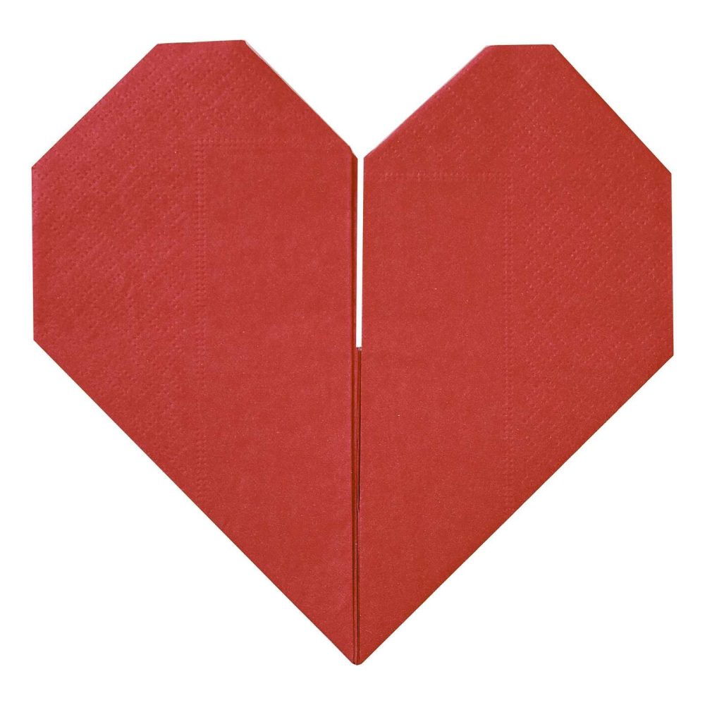 Paper Napkins |   Red Origami Paper Heart Napkins Paper Napkins Paper Napkins