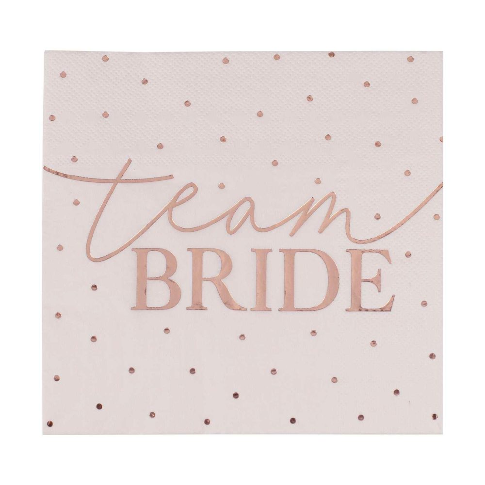 Paper Napkins |   Rose Gold Foiled Bachelorette Party Napkins Paper Napkins Paper Napkins