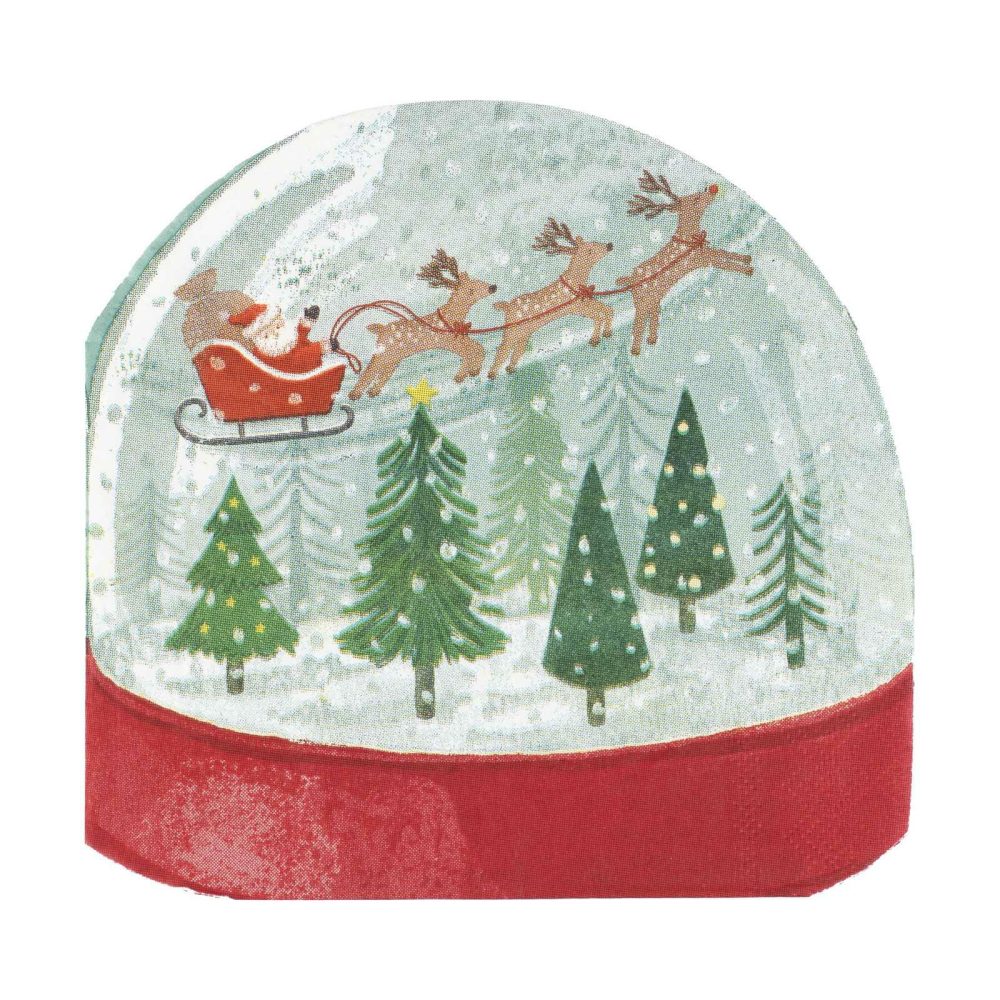 Paper Napkins |   Snowglobe Shaped Christmas Paper Napkins Paper Napkins Paper Napkins