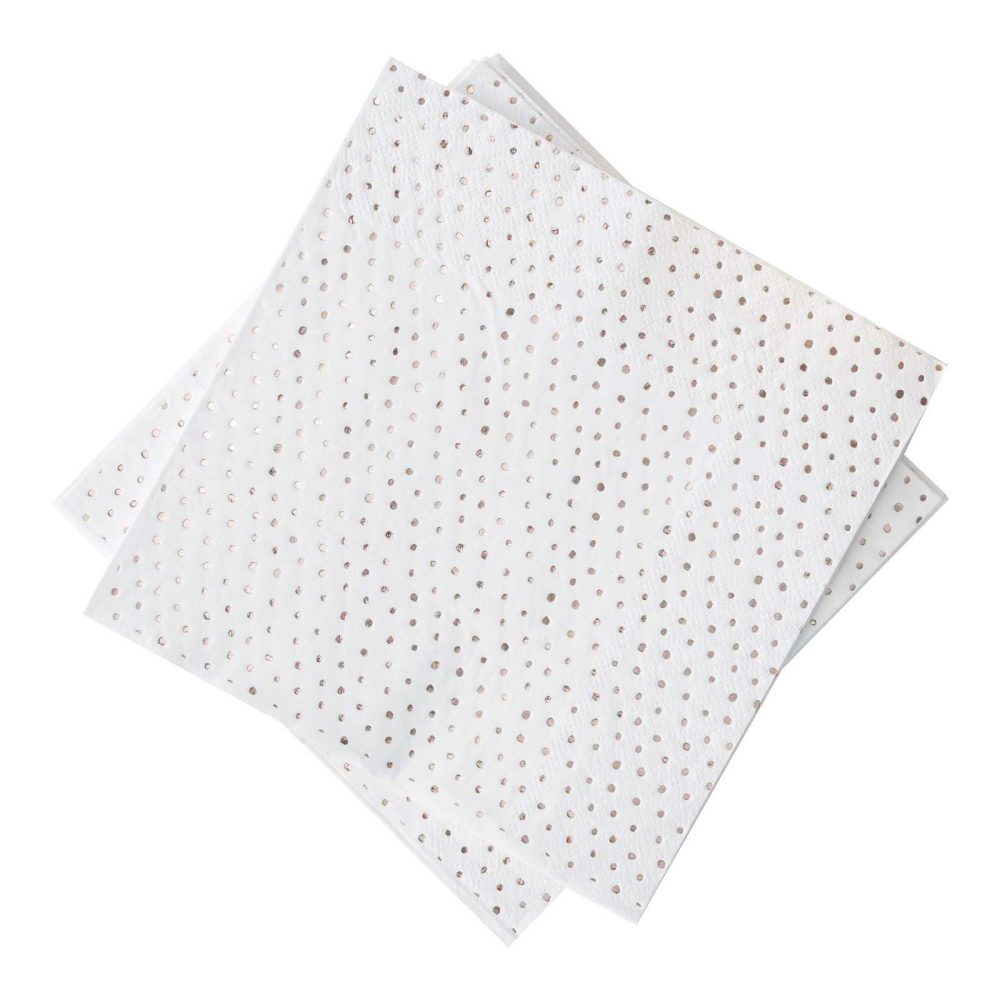 Paper Napkins |   Spotty Print Rose Gold Napkins Paper Napkins Paper Napkins