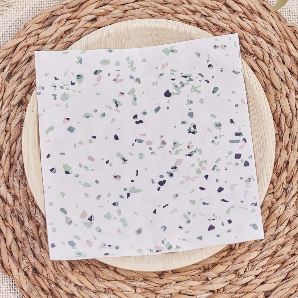 Paper Napkins |   Terrazzo Print Paper Napkins Paper Napkins Paper Napkins