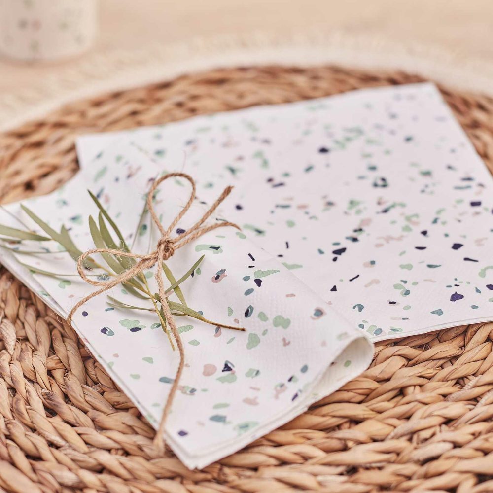 Paper Napkins |   Terrazzo Print Paper Napkins Paper Napkins Paper Napkins