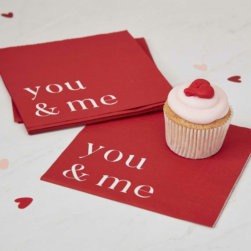 Paper Napkins |   You & Me Valentines Napkins Paper Napkins Paper Napkins