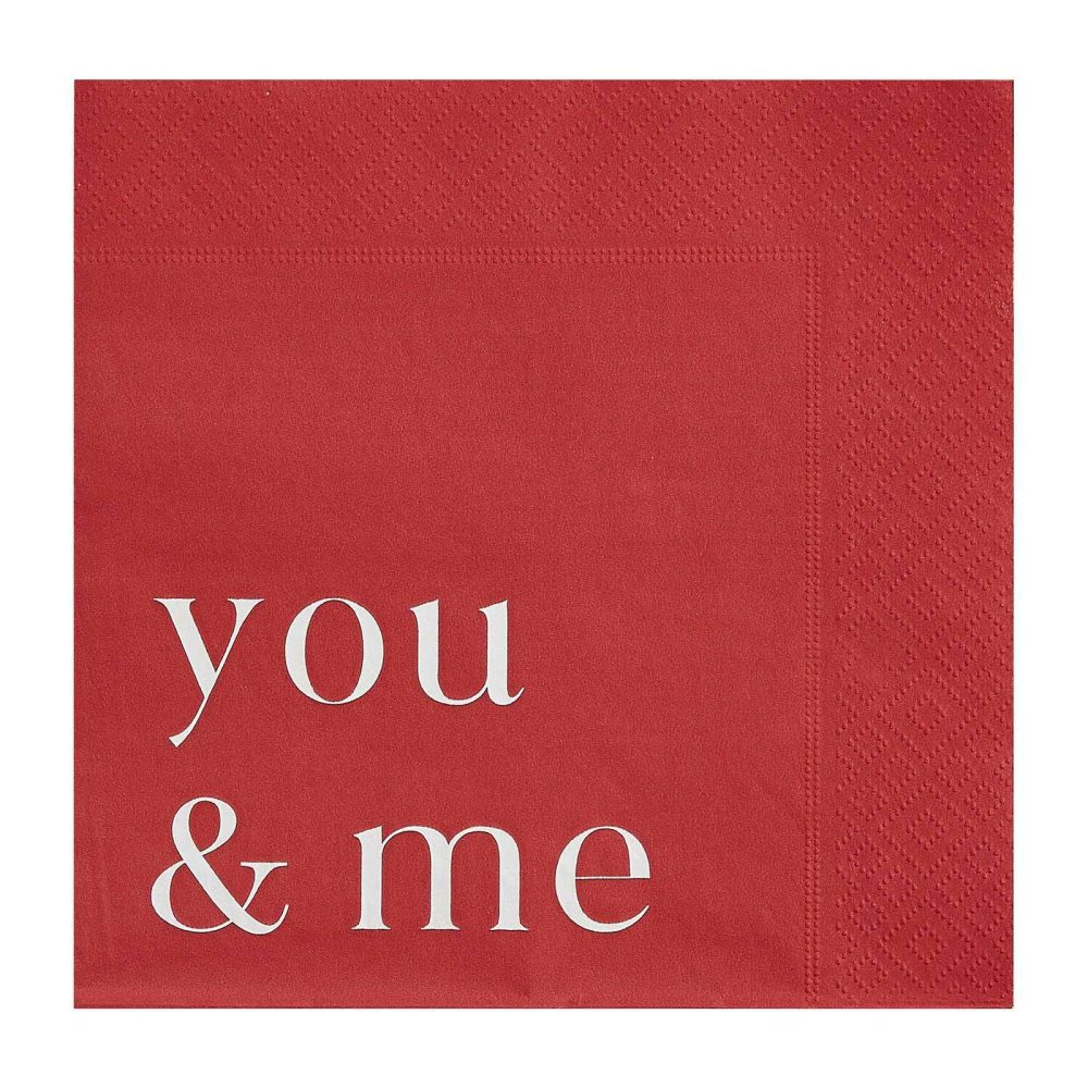 Paper Napkins |   You & Me Valentines Napkins Paper Napkins Paper Napkins