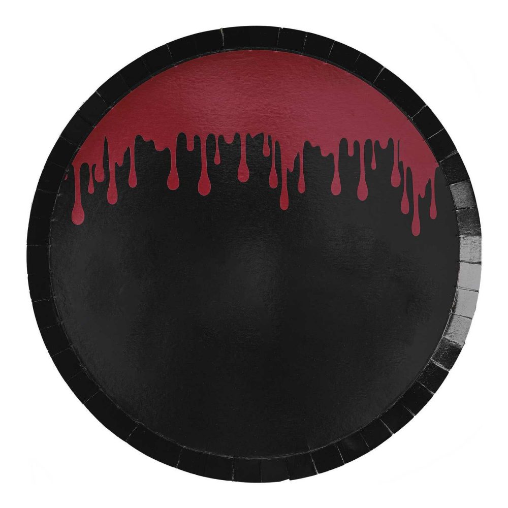 Paper Plates |   Blood Drip Foiled Paper Halloween Plates Paper Plates Paper Plates