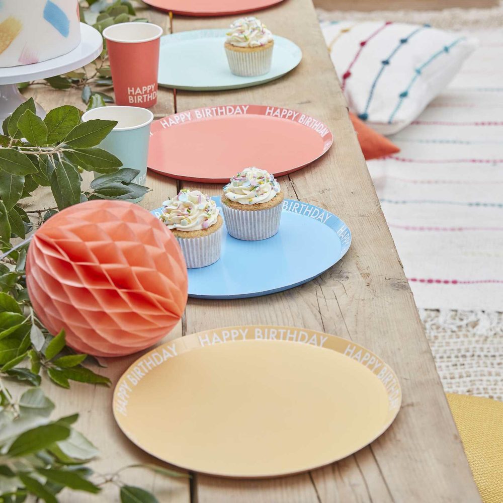 Paper Plates |   Brights Happy Birthday Paper Plates Paper Plates Paper Plates