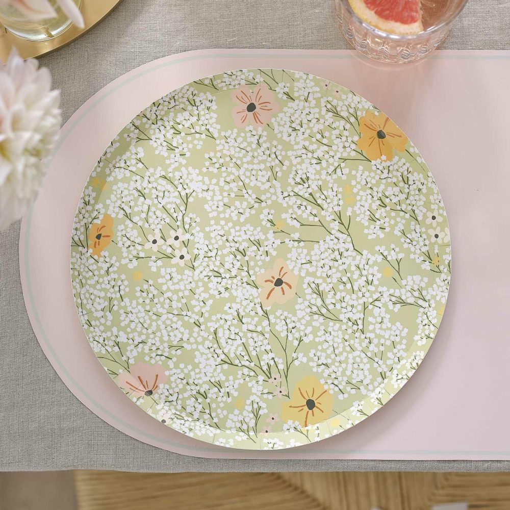 Paper Plates |   Floral Baby Shower Plates Paper Plates Paper Plates