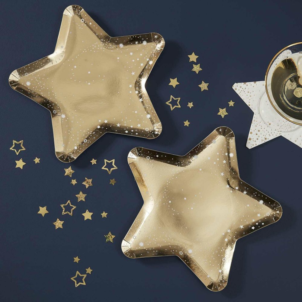 Paper Plates |   Gold Star Shaped Paper Plates Paper Plates Paper Plates