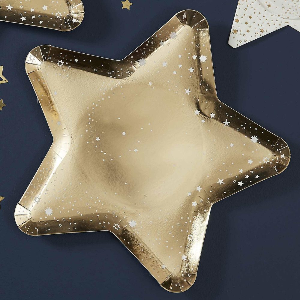 Paper Plates |   Gold Star Shaped Paper Plates Paper Plates Paper Plates