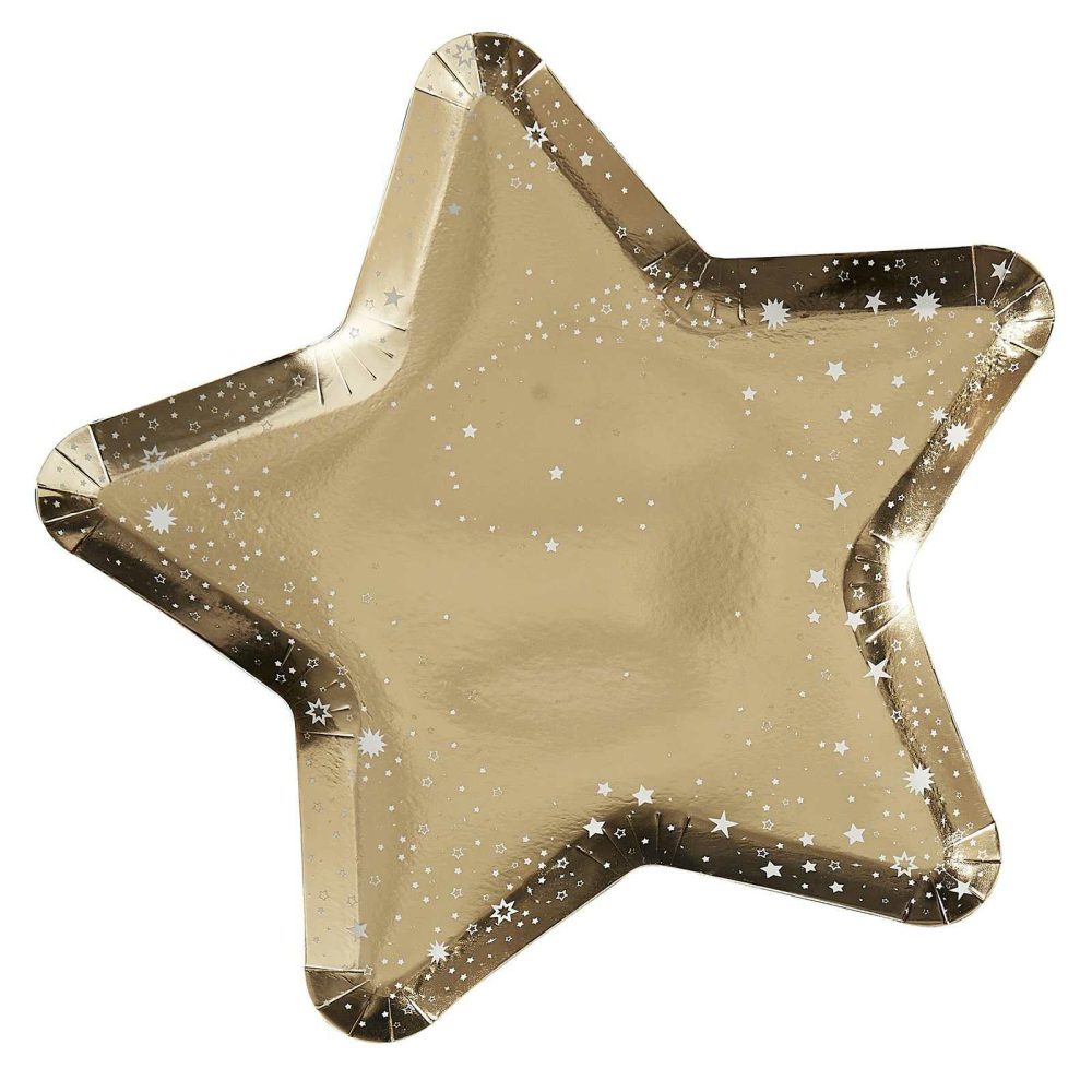 Paper Plates |   Gold Star Shaped Paper Plates Paper Plates Paper Plates