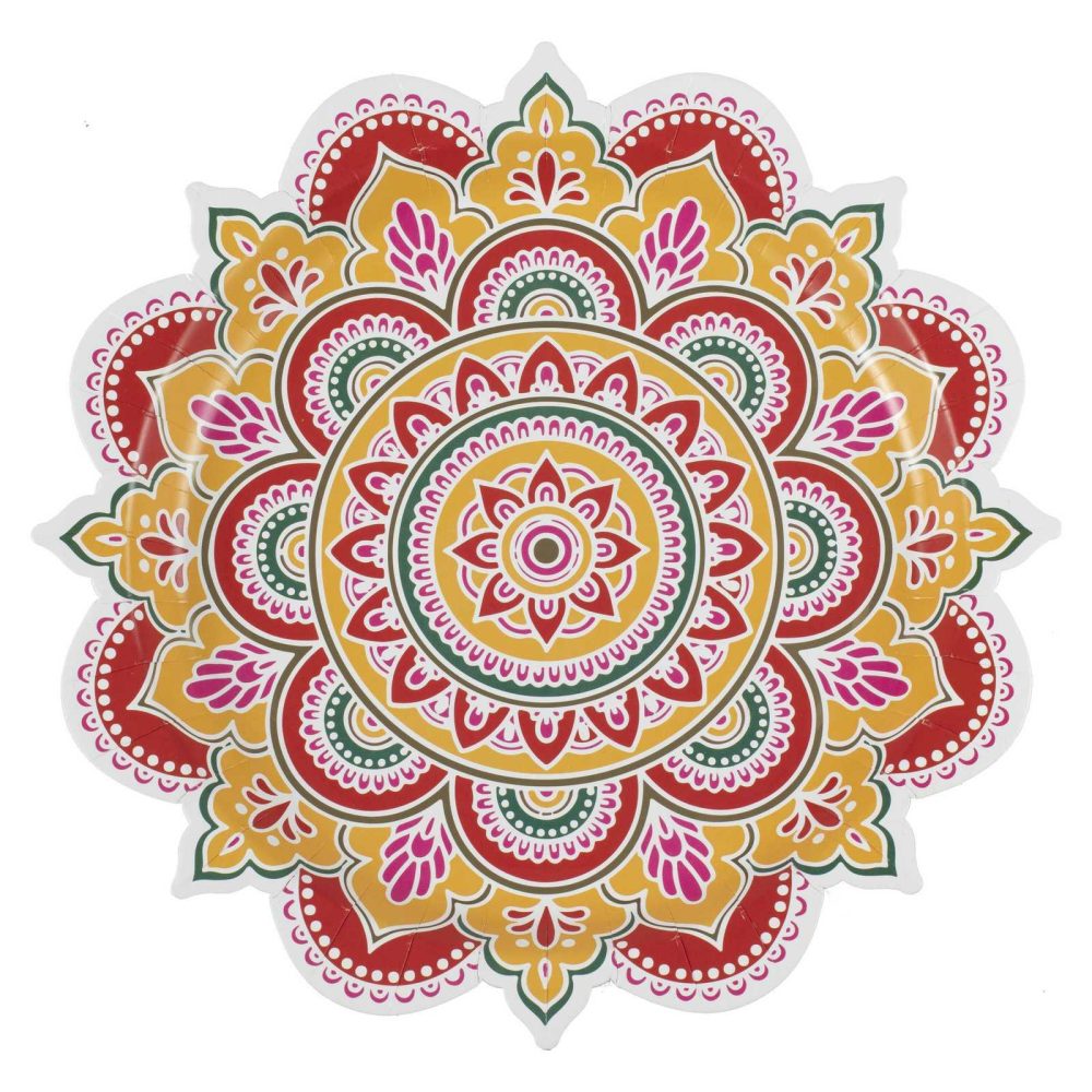 Paper Plates |   Multicoloured Paper Diwali Plates Paper Plates Paper Plates