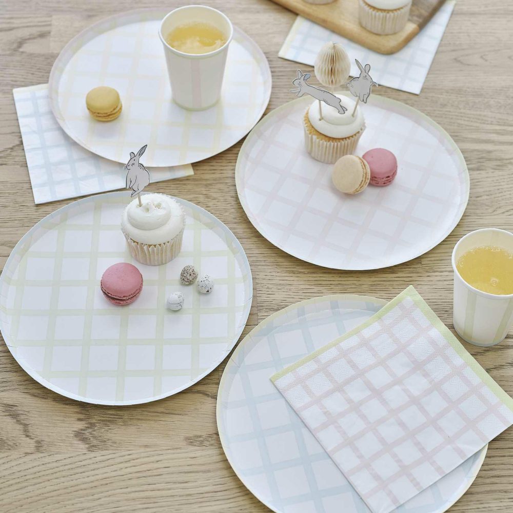 Paper Plates |   Pastel Gingham Paper Plates Paper Plates Paper Plates