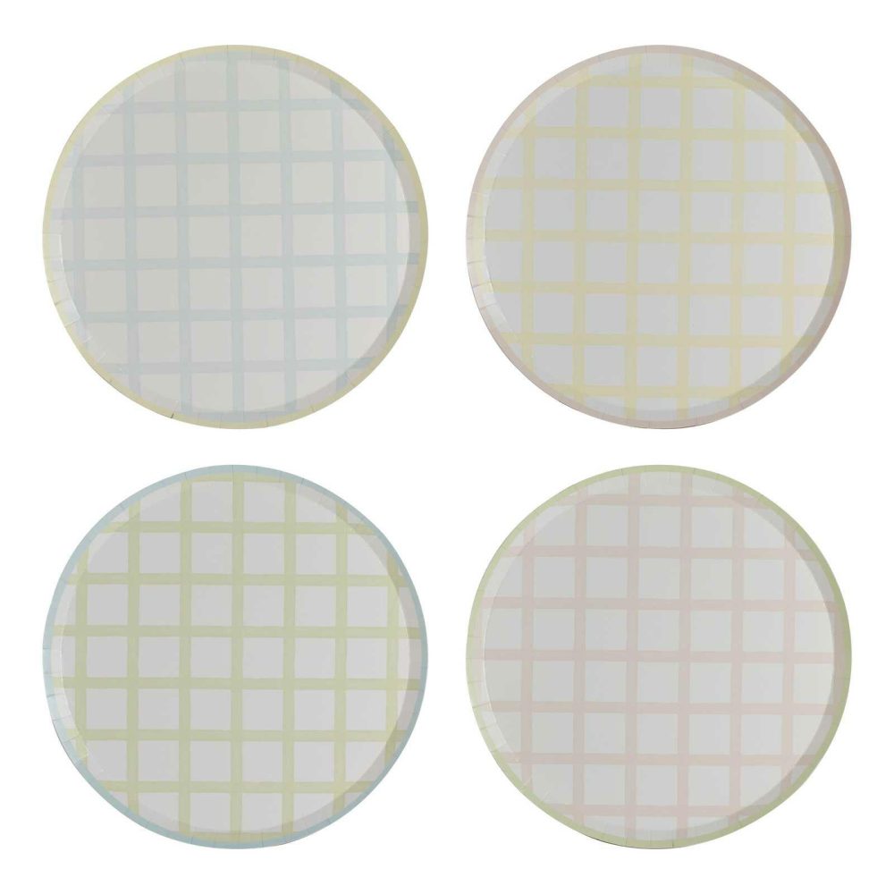 Paper Plates |   Pastel Gingham Paper Plates Paper Plates Paper Plates