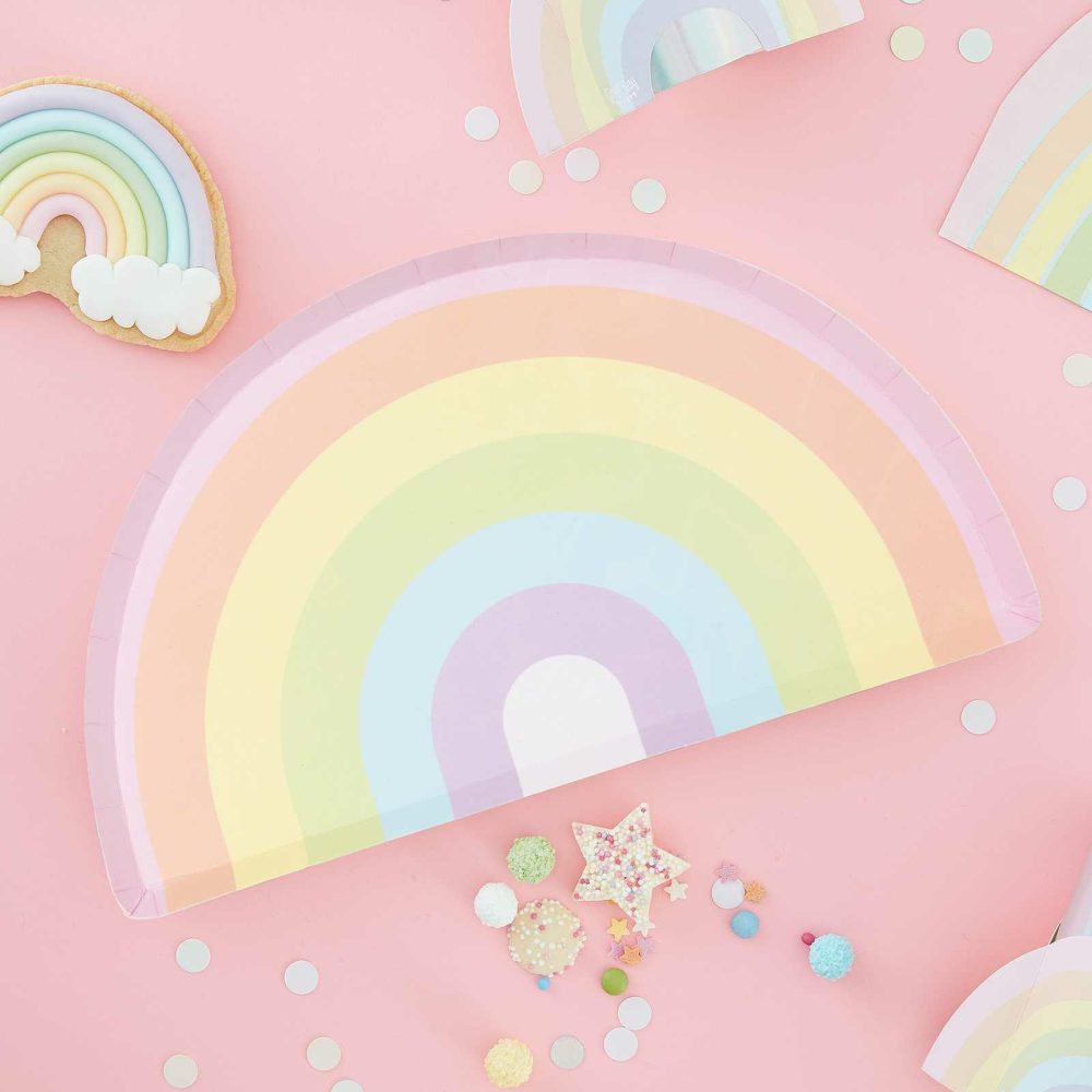 Paper Plates |   Pastel Rainbow Plates Paper Plates Paper Plates