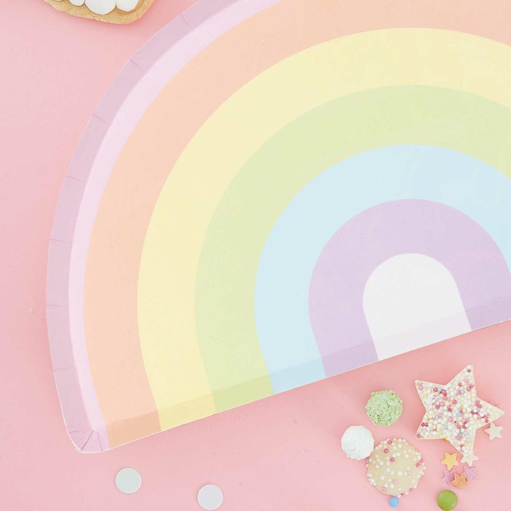 Paper Plates |   Pastel Rainbow Plates Paper Plates Paper Plates