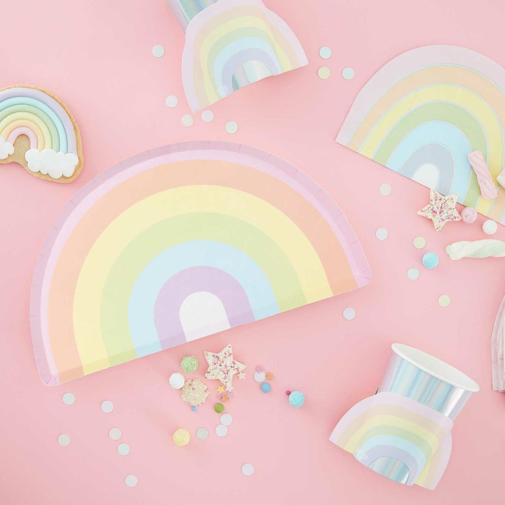 Paper Plates |   Pastel Rainbow Plates Paper Plates Paper Plates