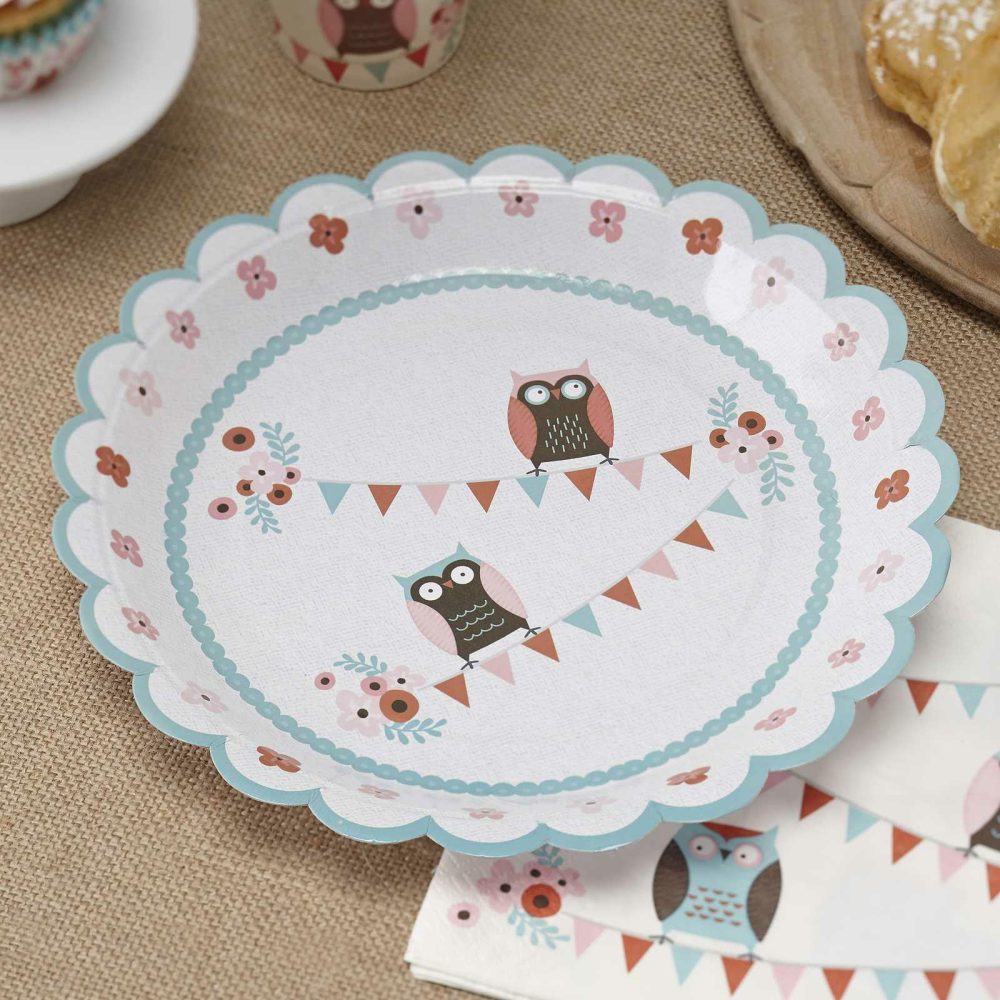 Paper Plates |   Patchwork Owl Paper Plates Paper Plates Paper Plates