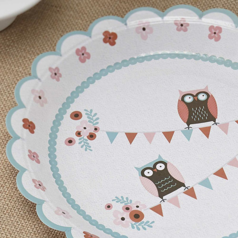 Paper Plates |   Patchwork Owl Paper Plates Paper Plates Paper Plates