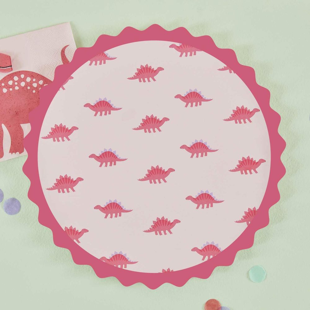 Paper Plates |   Pink Dinosaur Print Paper Plates Paper Plates Paper Plates