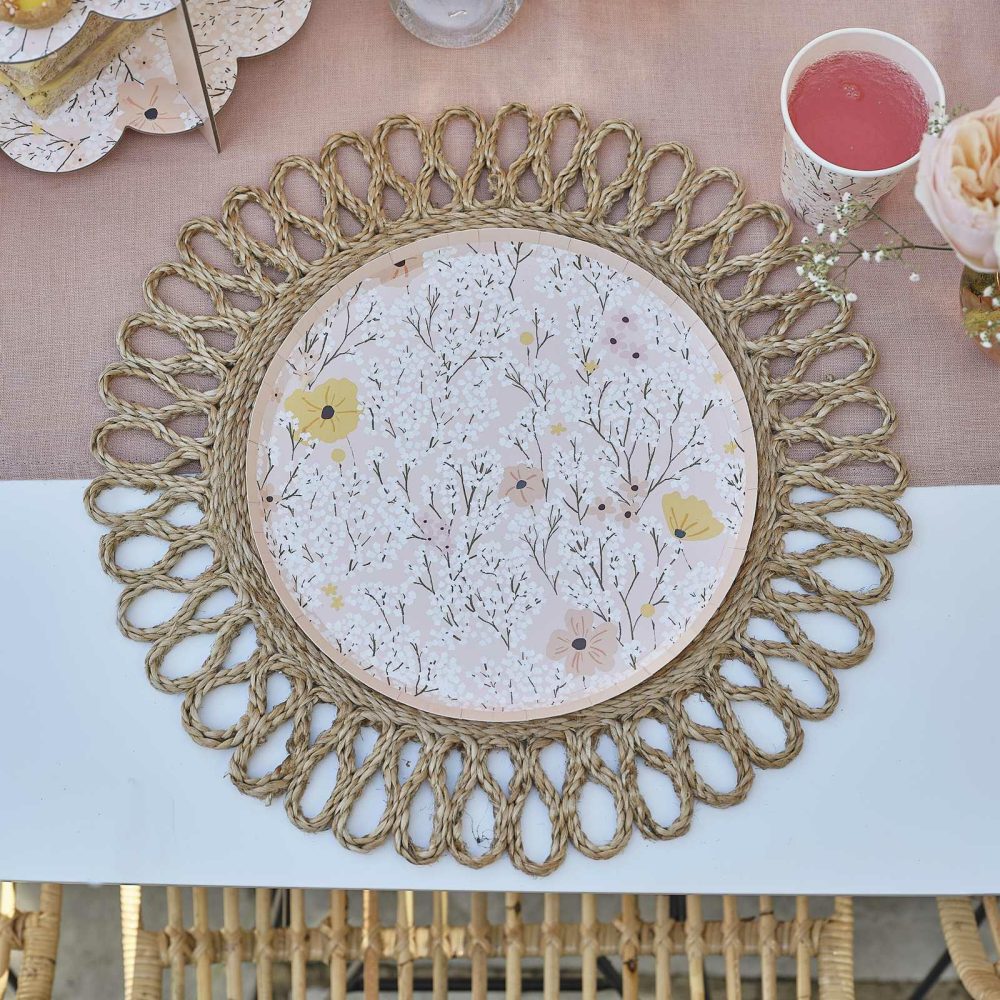 Paper Plates |   Pink Floral Paper Plates Paper Plates Paper Plates