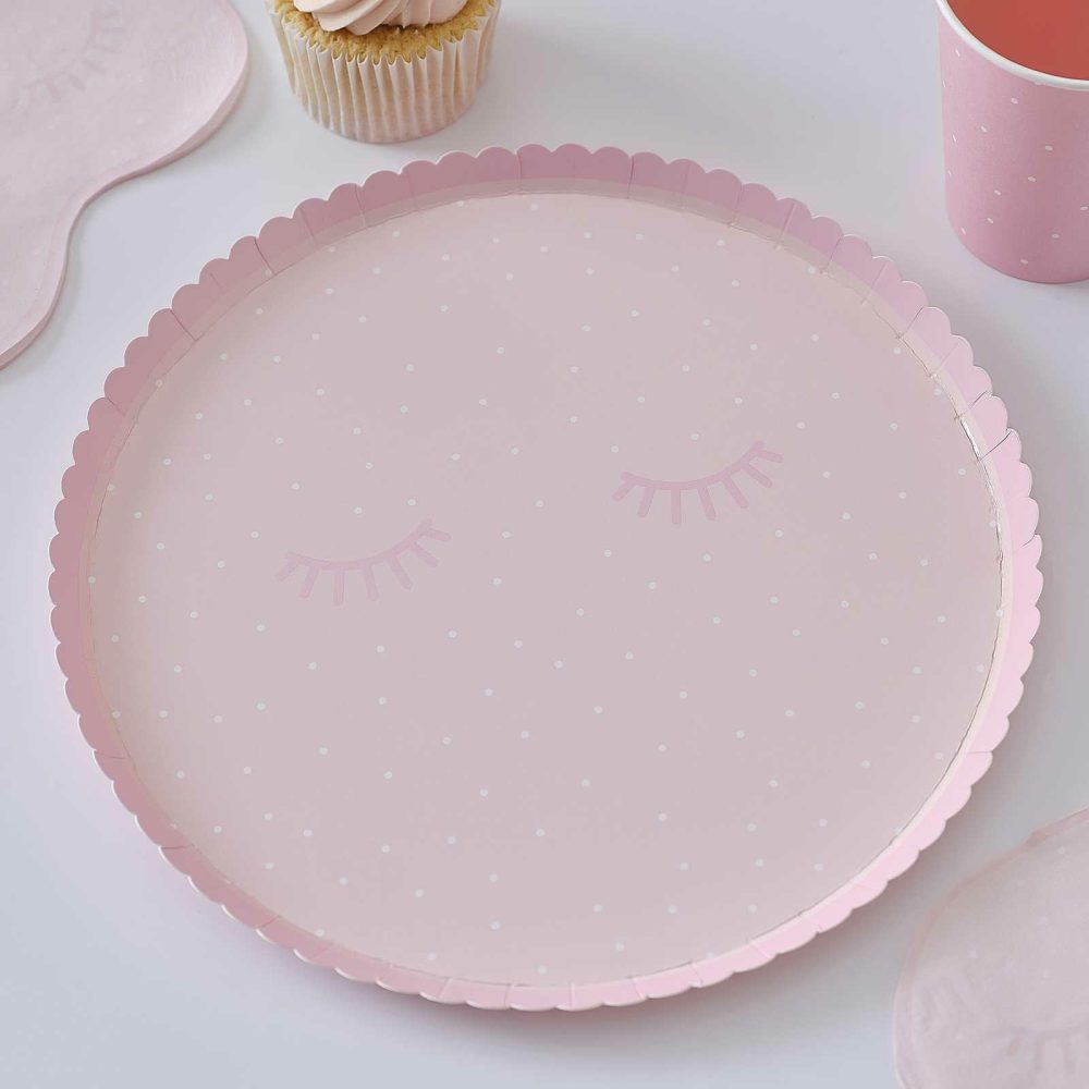 Paper Plates |   Pink Polka Dot Pamper Party Paper Plates Paper Plates Paper Plates