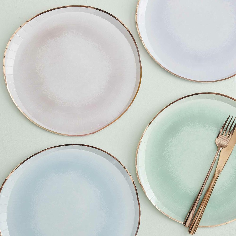 Paper Plates |   Reactive Glaze Pastel Watercolour Paper Plates Paper Plates Paper Plates