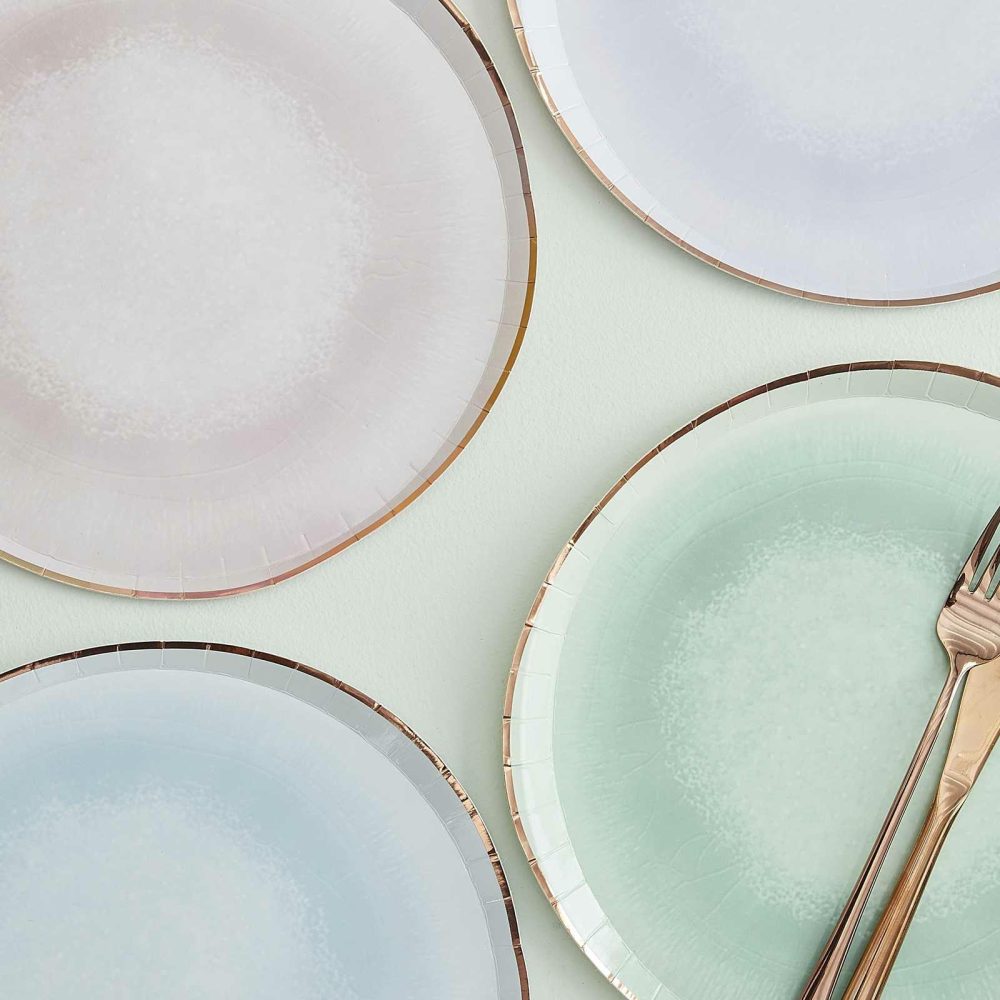 Paper Plates |   Reactive Glaze Pastel Watercolour Paper Plates Paper Plates Paper Plates