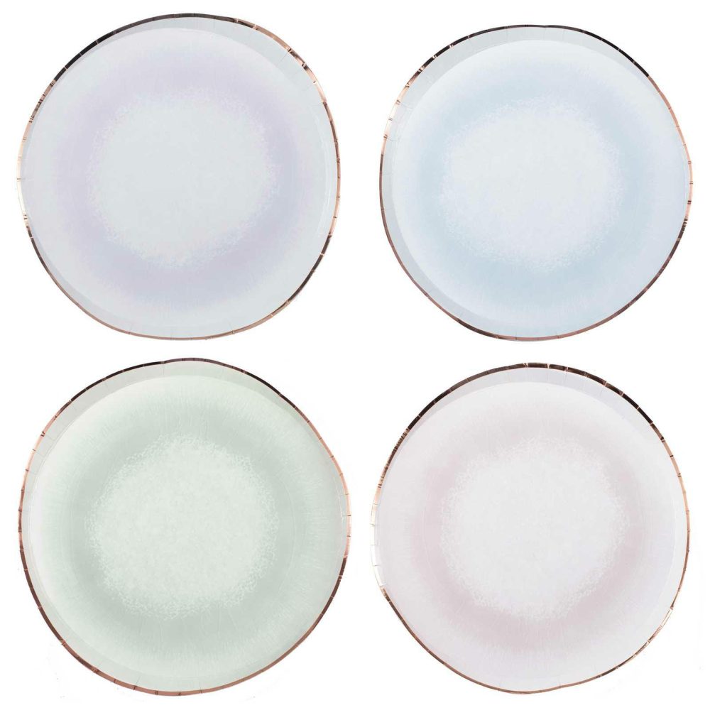 Paper Plates |   Reactive Glaze Pastel Watercolour Paper Plates Paper Plates Paper Plates