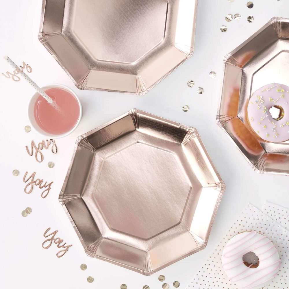 Paper Plates |   Rose Gold Paper Plates Paper Plates Paper Plates