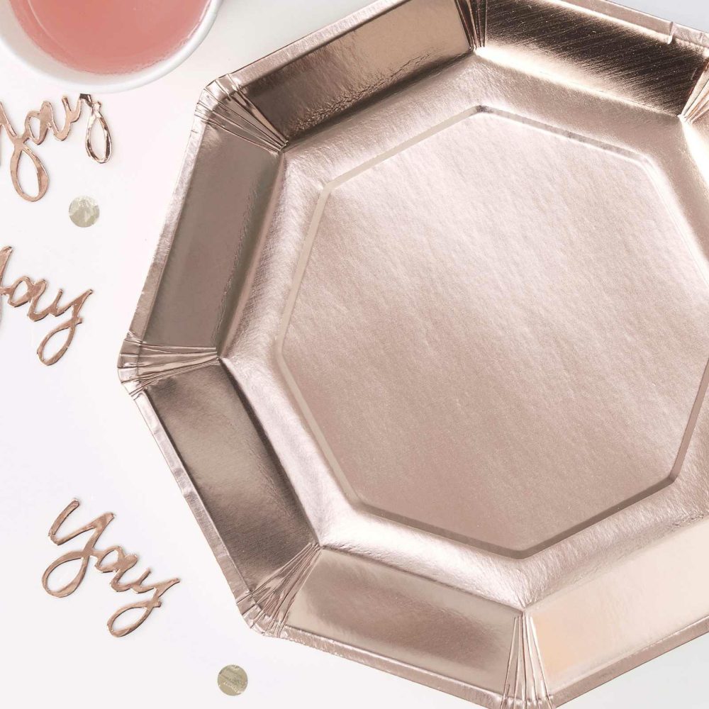 Paper Plates |   Rose Gold Paper Plates Paper Plates Paper Plates