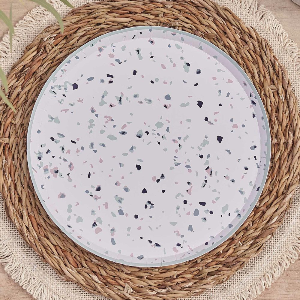 Paper Plates |   Terrazzo Print Paper Plates Paper Plates Paper Plates