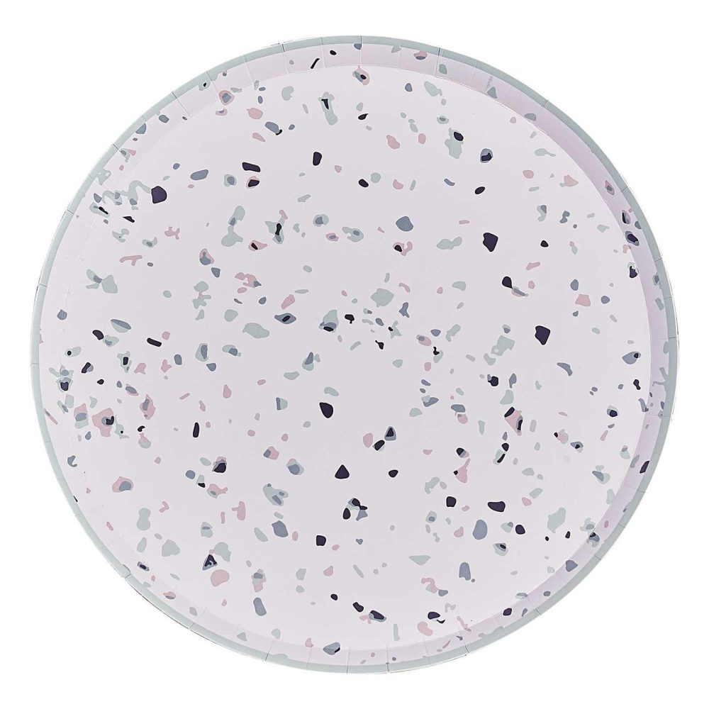 Paper Plates |   Terrazzo Print Paper Plates Paper Plates Paper Plates