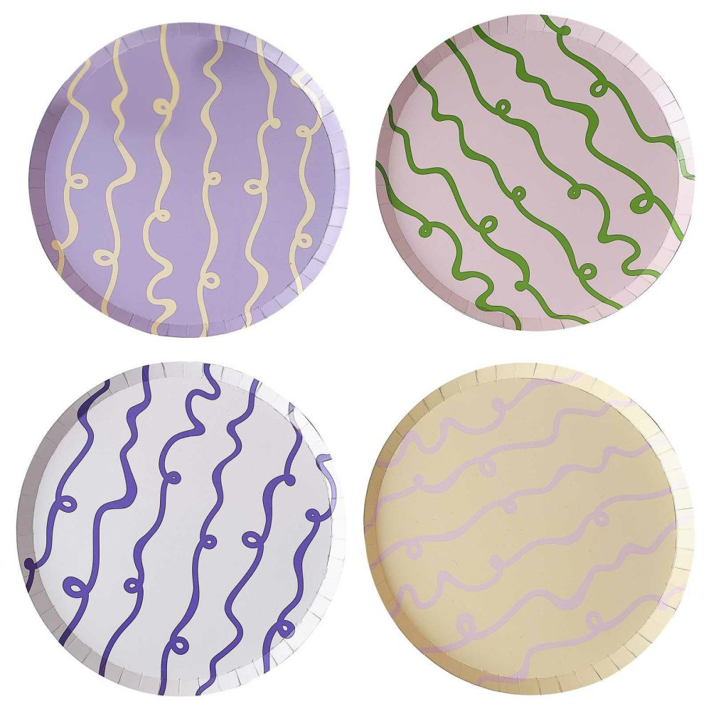 Paper Plates |   Wavy Pastel Paper Plates Paper Plates Paper Plates