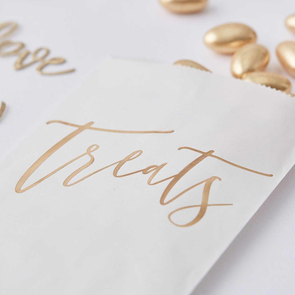 Party Bags & Boxes |   Gold Wedding Sweet Bags Party Accessories Party Bags & Boxes