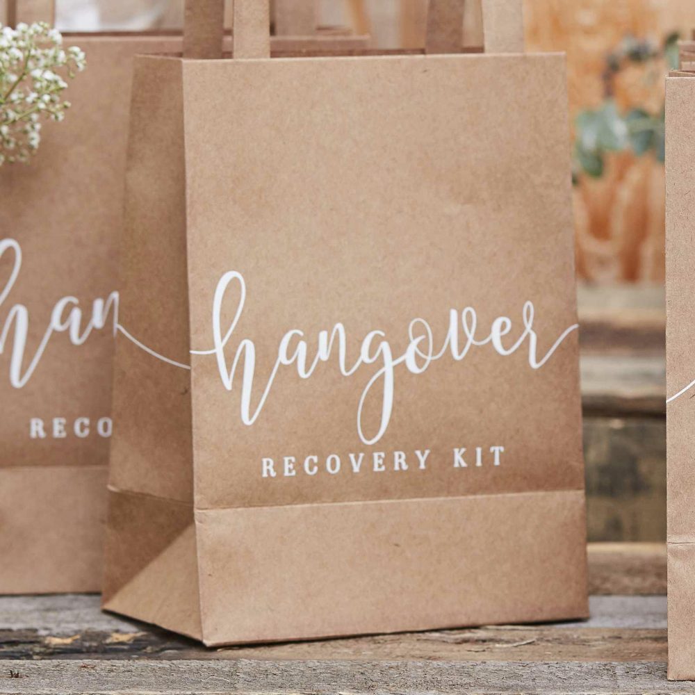 Party Bags & Boxes |   Kraft Hangover Recovery Kit Bags Party Accessories Party Bags & Boxes