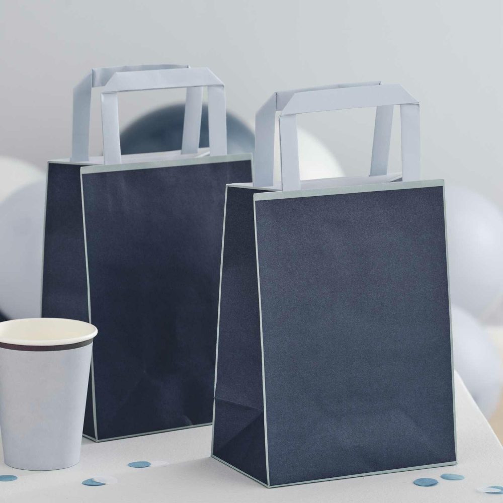 Party Bags & Boxes |   Navy Blue Paper Party Bags Party Accessories Party Bags & Boxes