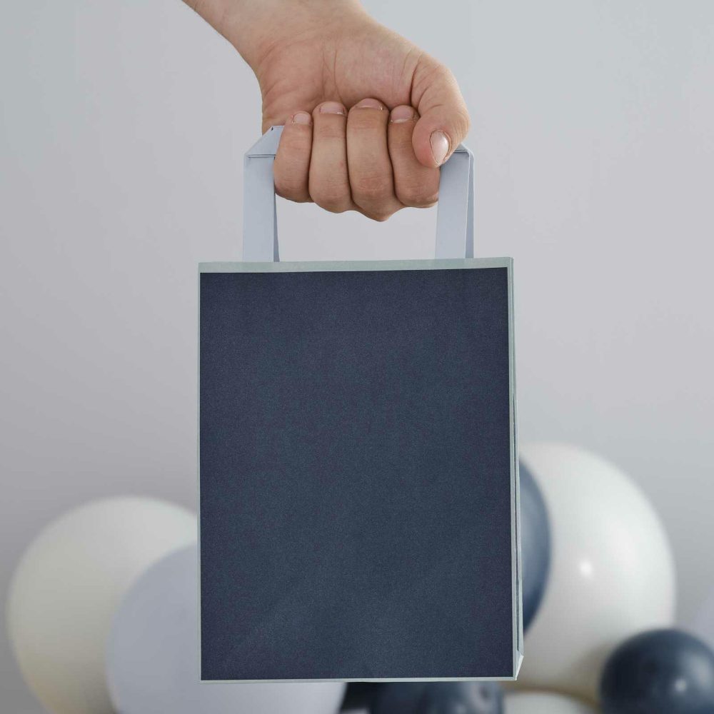 Party Bags & Boxes |   Navy Blue Paper Party Bags Party Accessories Party Bags & Boxes