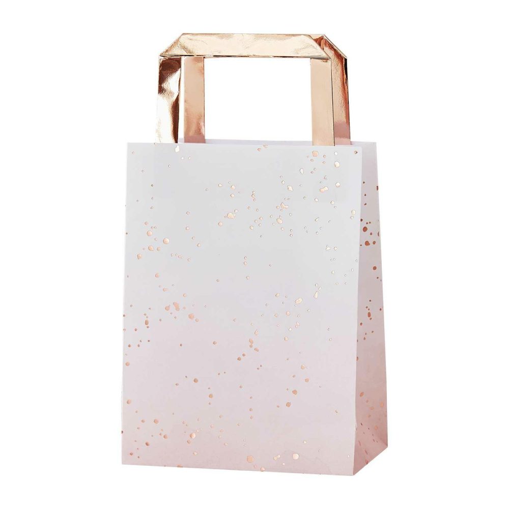 Party Bags & Boxes |   Pink Ombre Watercolour Rose Gold Party Bags Party Accessories Party Bags & Boxes