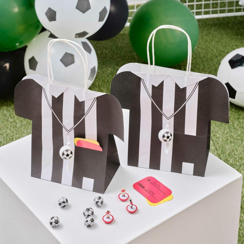 Party Bags & Boxes |   Referee Shirt Football Party Bags With Whistles And Card Tags Party Accessories Party Bags & Boxes