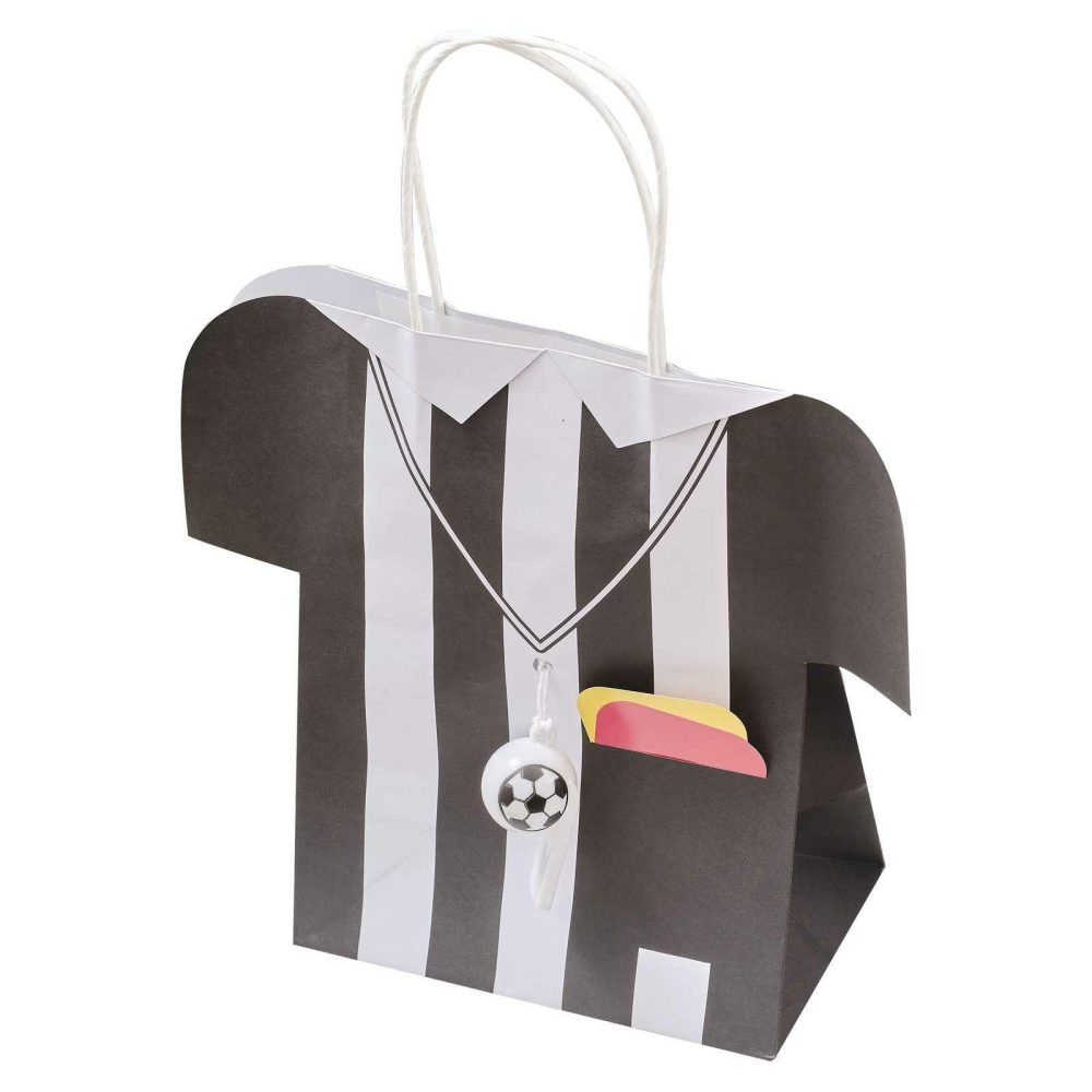 Party Bags & Boxes |   Referee Shirt Football Party Bags With Whistles And Card Tags Party Accessories Party Bags & Boxes