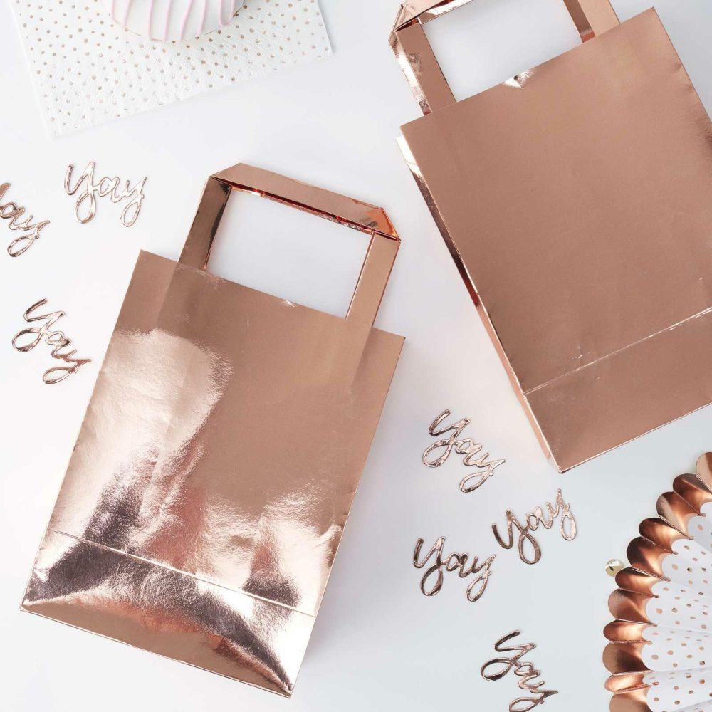 Party Bags & Boxes |   Rose Gold Party Bags Party Accessories Party Bags & Boxes