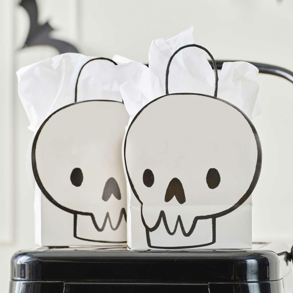 Party Bags & Boxes |   Skull Halloween Paper Party Bags Party Accessories Party Bags & Boxes