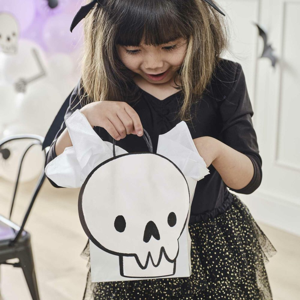 Party Bags & Boxes |   Skull Halloween Paper Party Bags Party Accessories Party Bags & Boxes