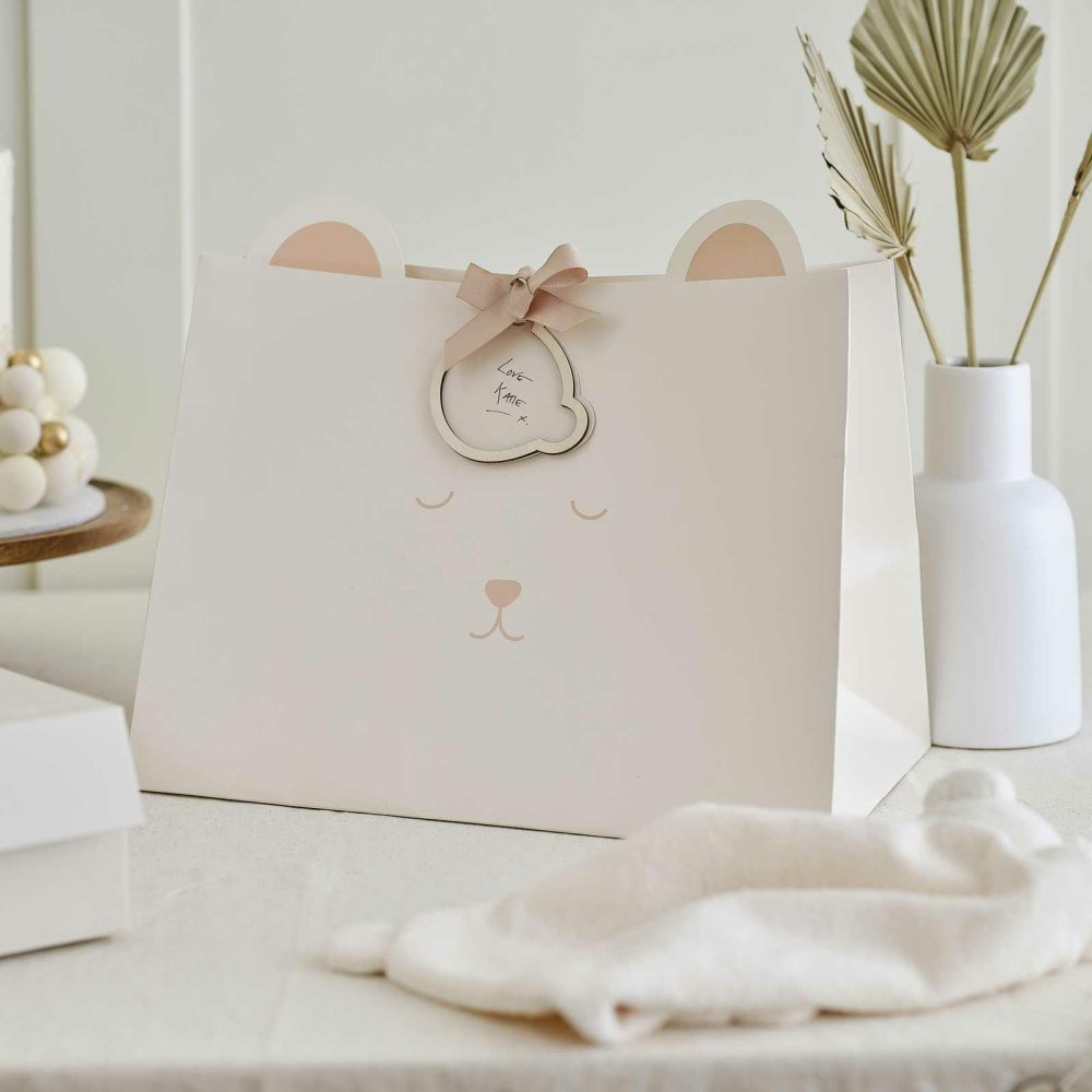 Party Bags & Boxes |   Teddy Bear Baby Shower Gift Bag Party Accessories Party Bags & Boxes