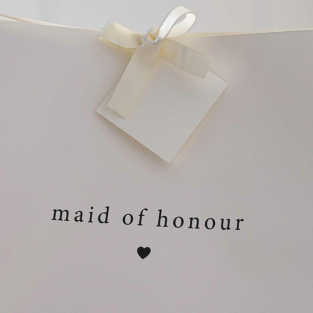 Party Bags & Boxes |   White Maid Of Honour Gift Bag Party Accessories Party Bags & Boxes